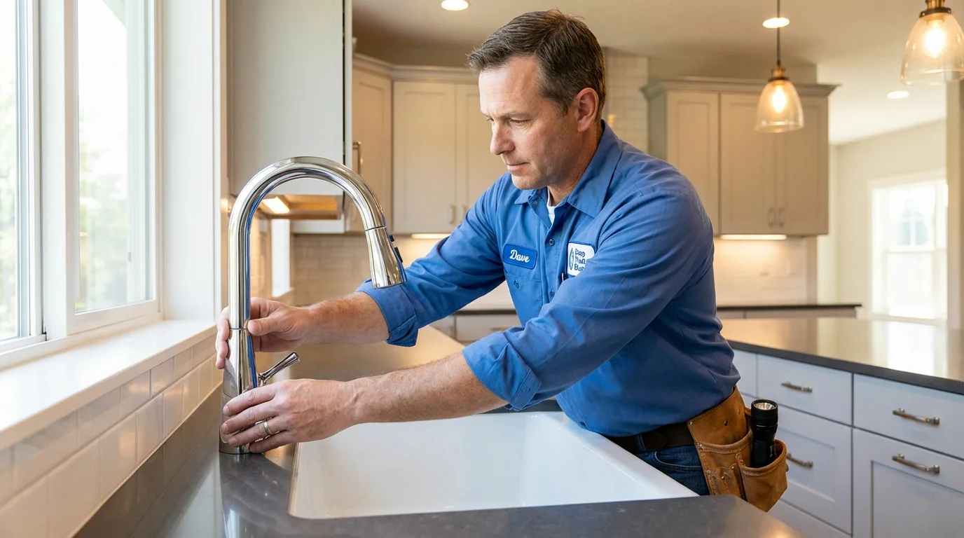 Kitchen faucet installation by Johns Plumbing LLC in Blythe