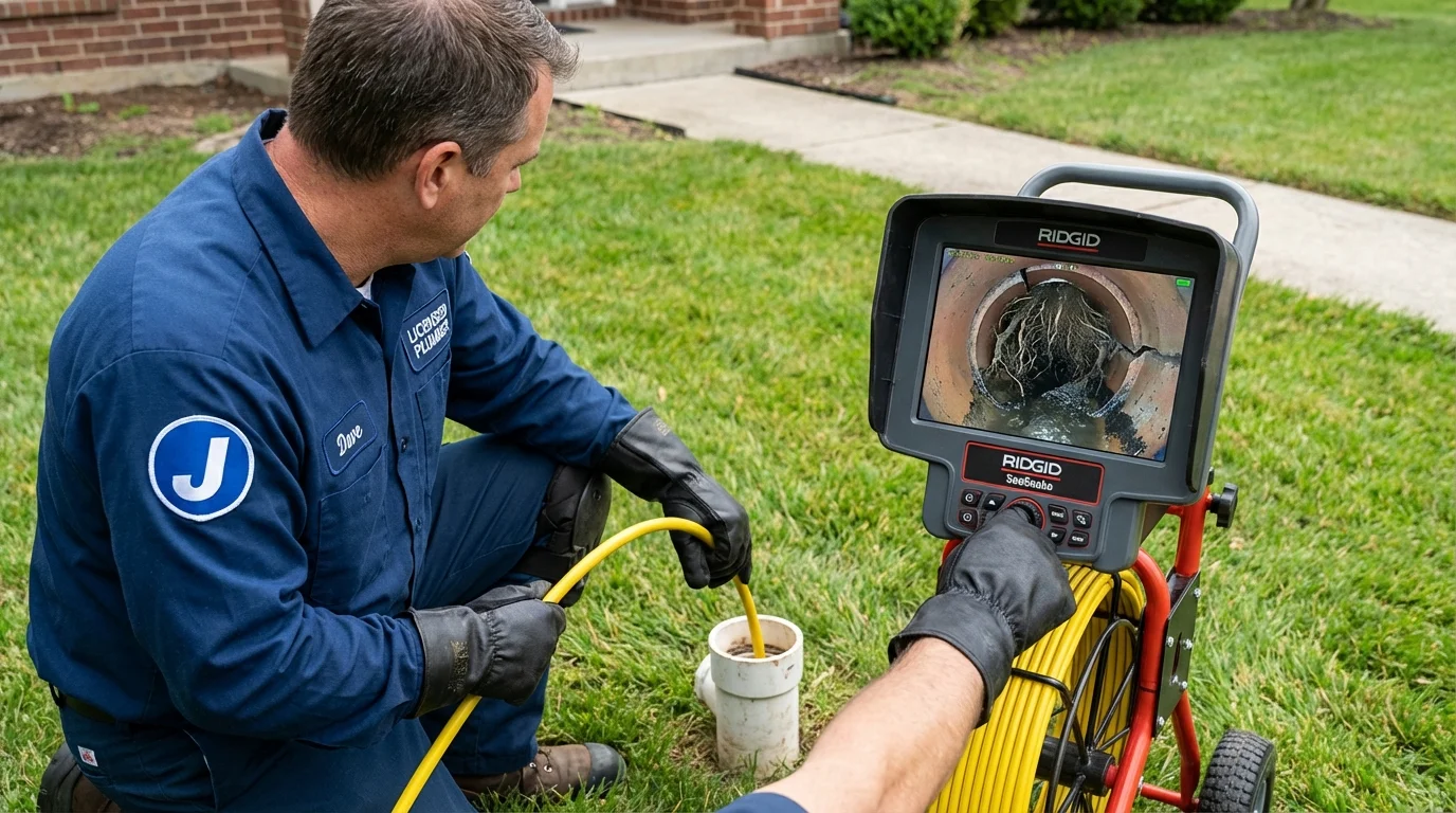Sewer camera inspection being performed by Johns Plumbing LLC in Blythe